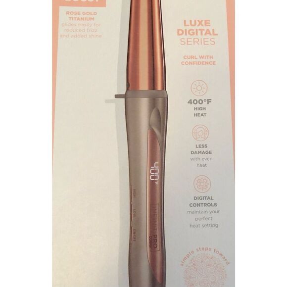 CONAIR - NWT Infinite Pro Titanium Professional Digital Curling Iron/Rose Gold. - Picture 4 of 9